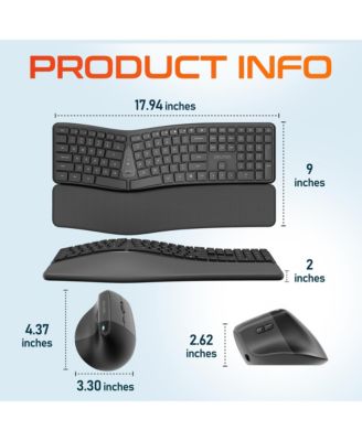 KB250 Wireless Ergo Keyboard and S38 Wireless Mouse