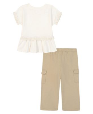 Girls' 2T-6X Short Sleeve Top and Pant, 2-Piece Set