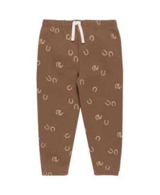 Toddler Boys 2-Piece Fleece Outfit Set, Brown Horseshoe