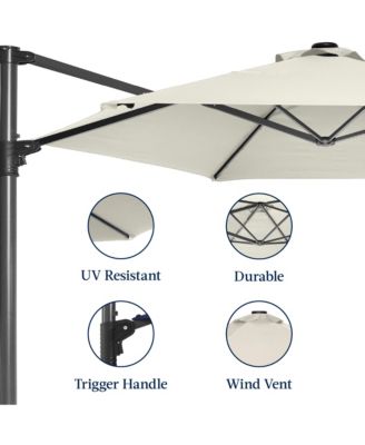 10ft 360degree(s) Rotating Cantilever Offset Hanging Patio Umbrella