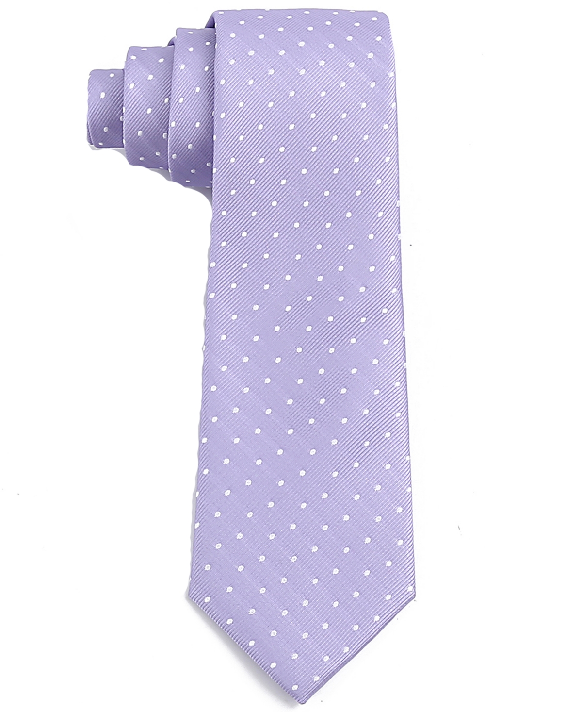 Tom Baine Men's Classic Pin Grid Pattern Tie In Purple