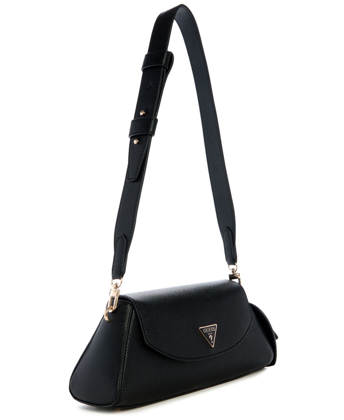 Guess Bolena Flap Small Shoulder Bag In Black