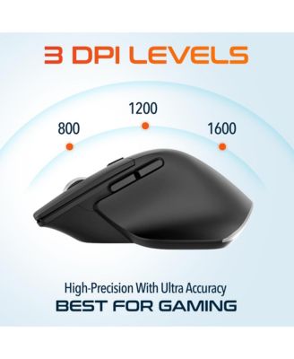 S18 Wireless Mouse, 2.4G Ergonomic Mouse, 5 Noiseless Buttons (DMS18-WB)