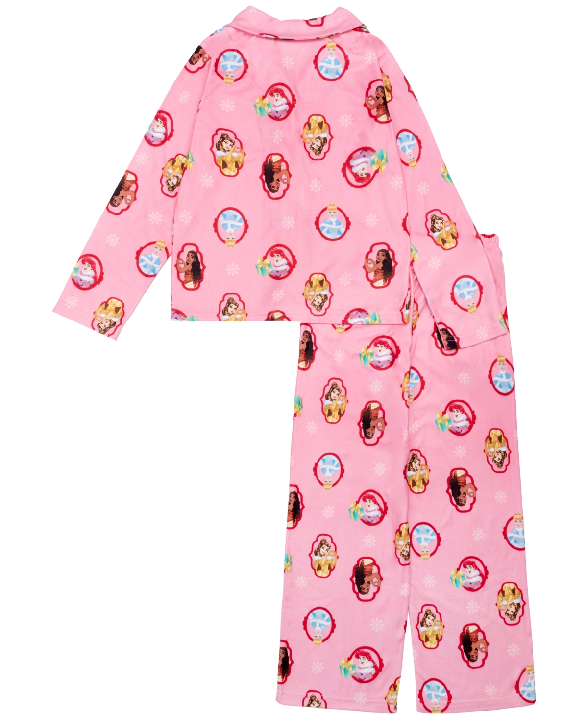 Ame Girls Toddler 2T-4T 2-Piece Disney Princess Printed Top and Pants Pajama Set