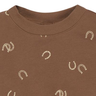 Baby Boys 2-Piece Fleece Outfit Set, Brown Horseshoe, Months