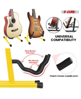 Guitar Stand 2PC A Frame w Soft Foam Arm Non Slip Rubber for Acoustic Electric Bass