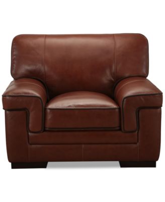 Myars 47&amp;quot; Leather Chair, Created for Macy&#39;s