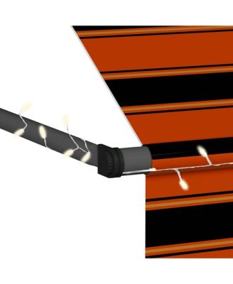 Retractable Awning Orange and Brown