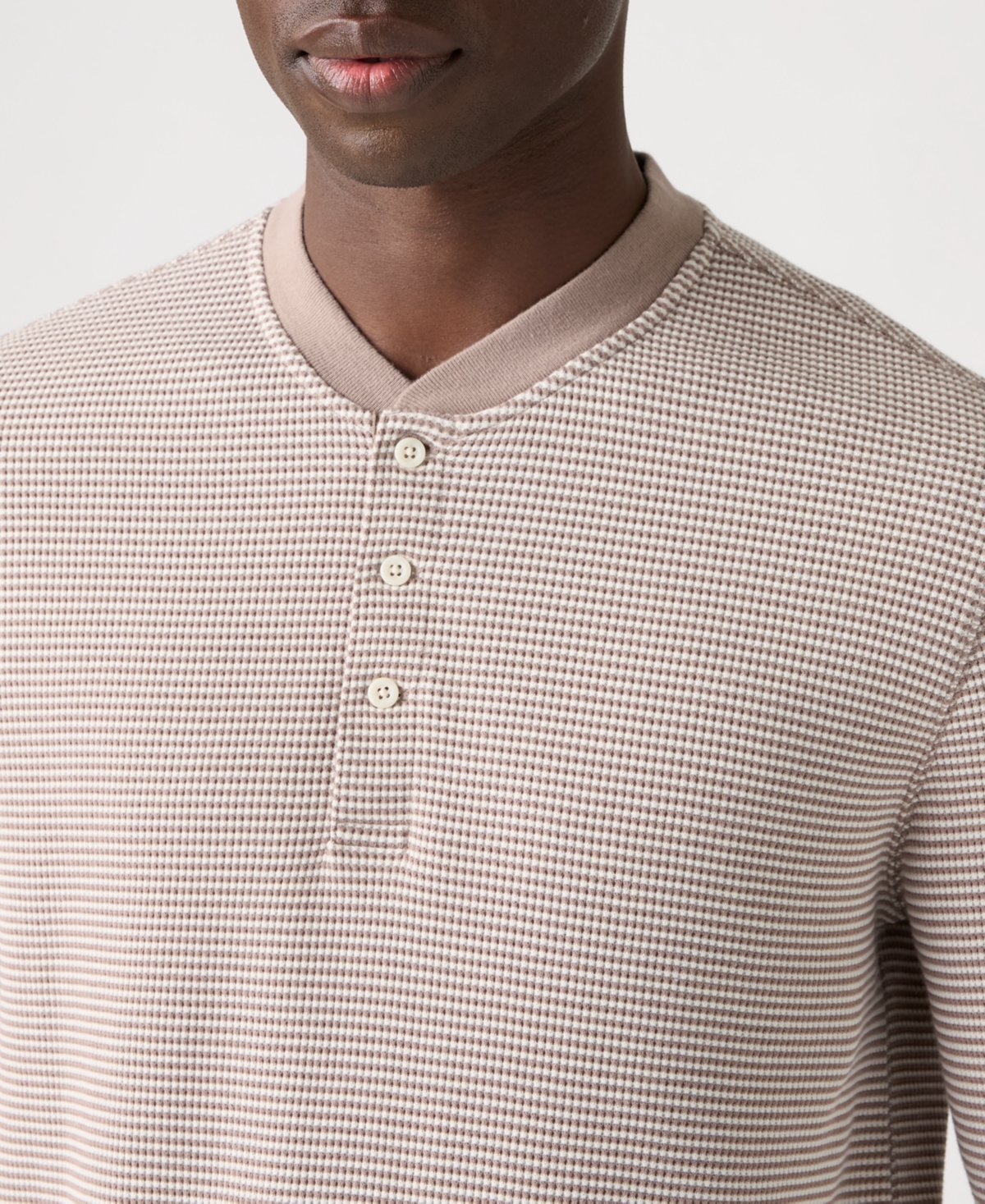 Levi's Levis Men's Long-sleeve Thermal Henley Shirt In Neutral