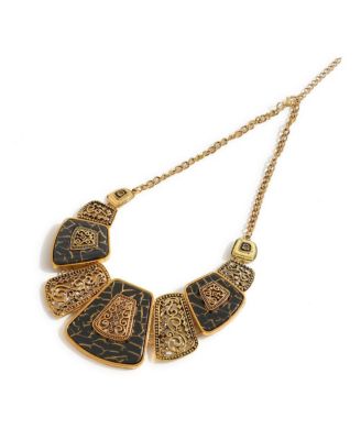 Gold-Plated  Stone Necklace