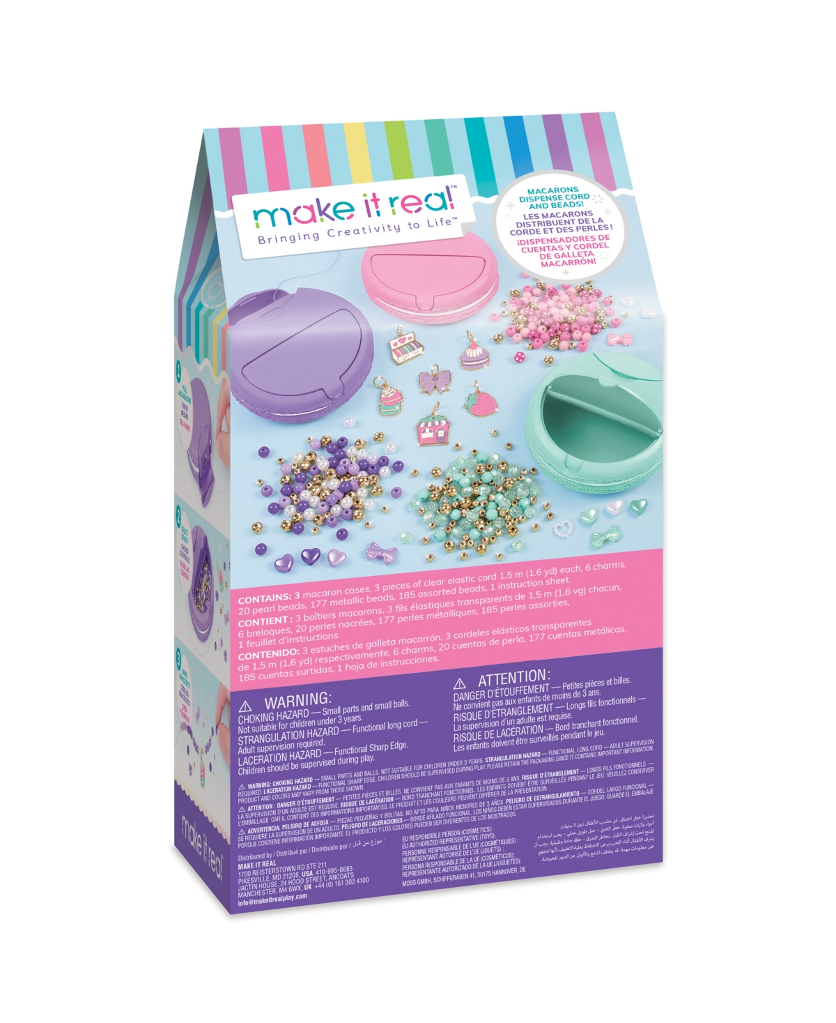 Make It Real Macaron Bracelet Maker Set In Pink
