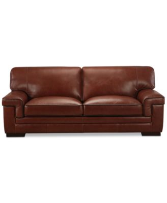 Myars 91" Leather Sofa, Created for Macy's