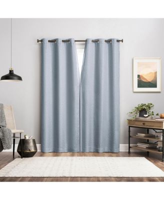 Servana Abstract Magnetic Closure 100% Blackout Grommet Curtain Panel Pair