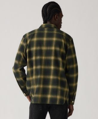 Men's Relaxed-Fit Long-Sleeve Button-Front Worker Shirt