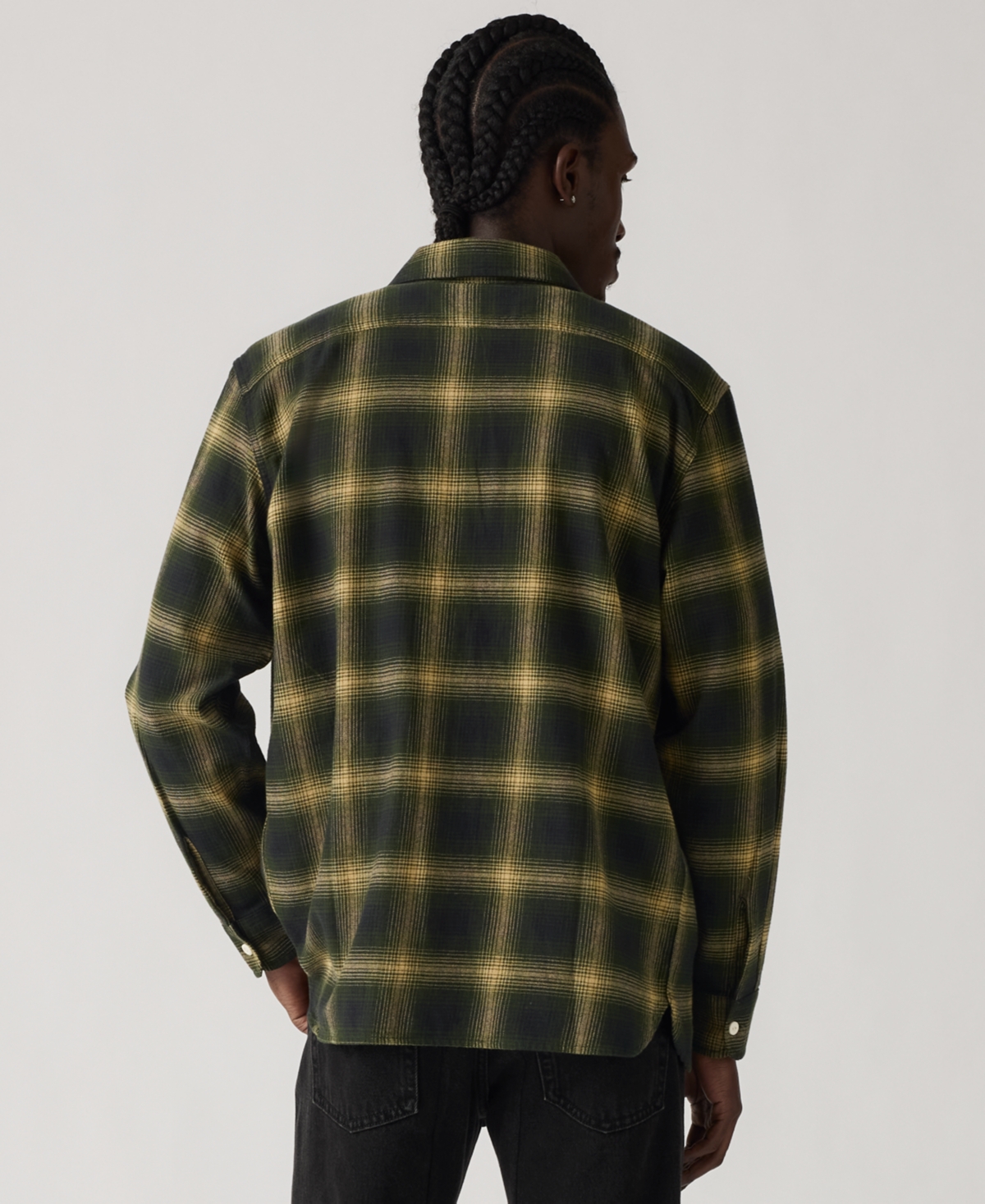 Levi's Men's Relaxed Fit Long Sleeve Button Front Worker Shirt In Green