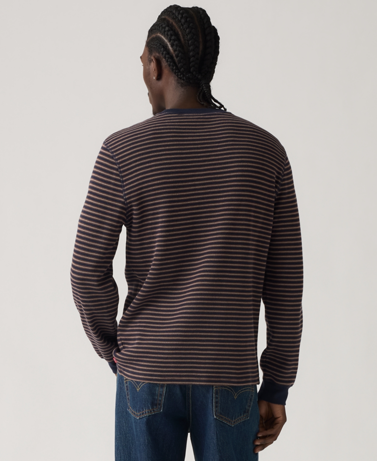 Levi's Men's Waffle Knit Thermal Long Sleeve T-shirt In Multi