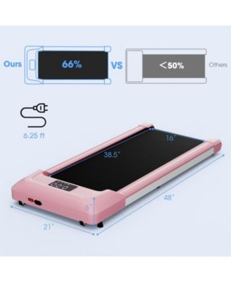 2.25 HP Walking Pad with LED Display and Remote Control-Pink
