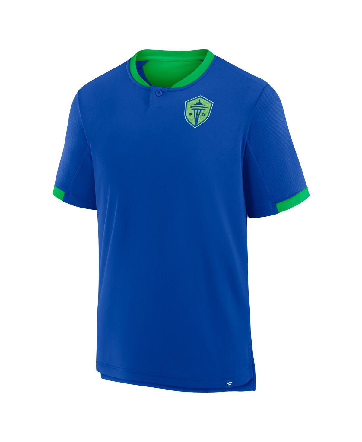 Fanatics Men's Blue Seattle Sounders Fc Stoppage Time Striker T-shirt In Blue