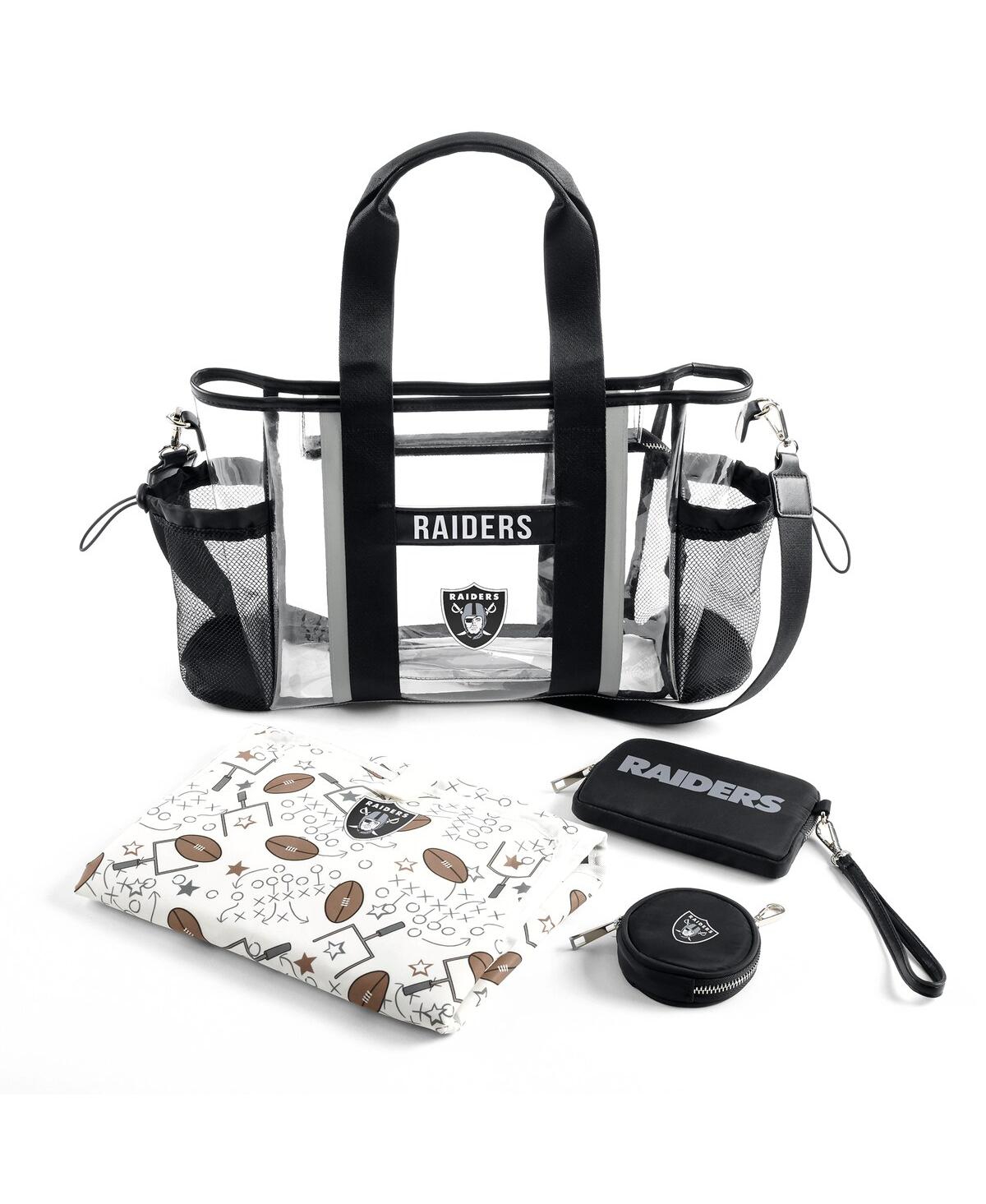 Wear By Erin Andrews Las Vegas Raiders Clear Stadium Baby Bag In Transparent