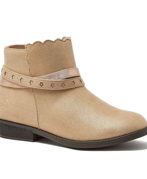 Ботинки Lands' End Shimmer Zip Up Western Booties для девочек, цвет: Разноцветный