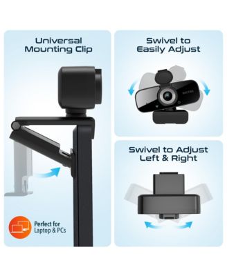 USB Webcam with Microphone, HD 1080p Wired Webcam (DCAM24BK)