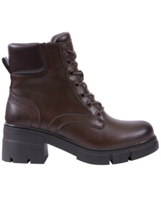 Women's Marley Lug Sole Lace Up Combat Booties