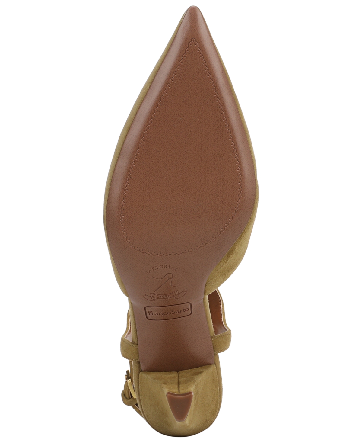 Franco Sarto Ovett Pointed Toe T-strap Pump In Brown