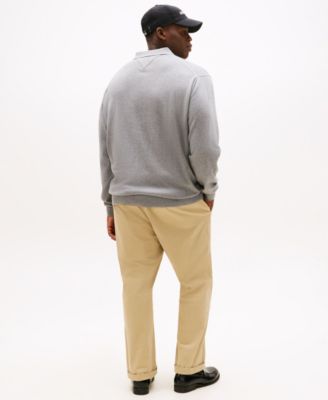 Men's Big and Tall Pima Cotton Cashmere Long Sleeve Polo Sweater