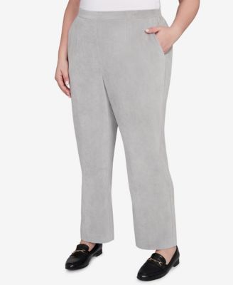 Plus Size Stockbridge Pull-On Corduroy Flat Front Short Length Pant
