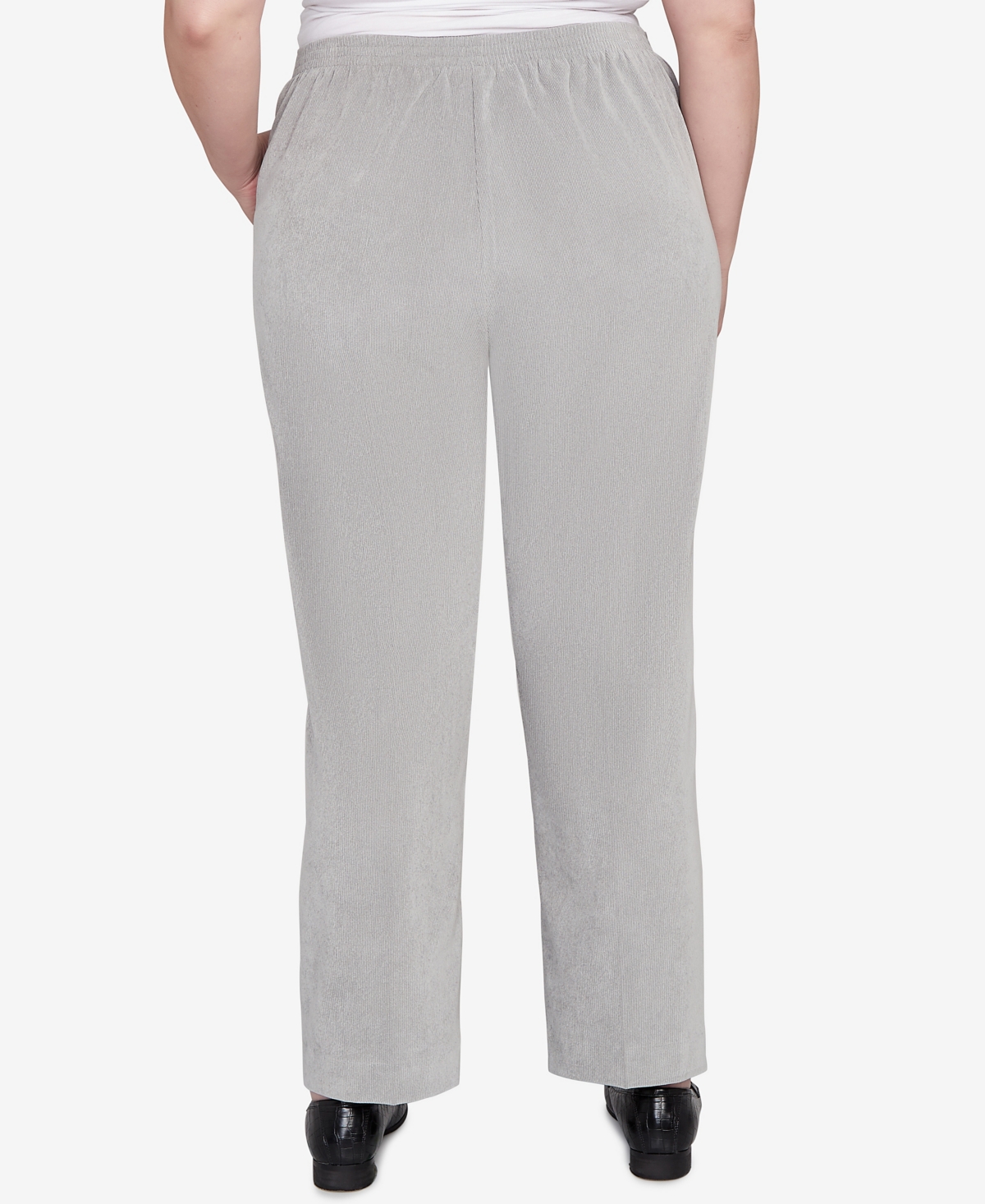 Alfred Dunner Plus Size Stockbridge Pull-on Corduroy Flat Front Average Length Pant In Gold