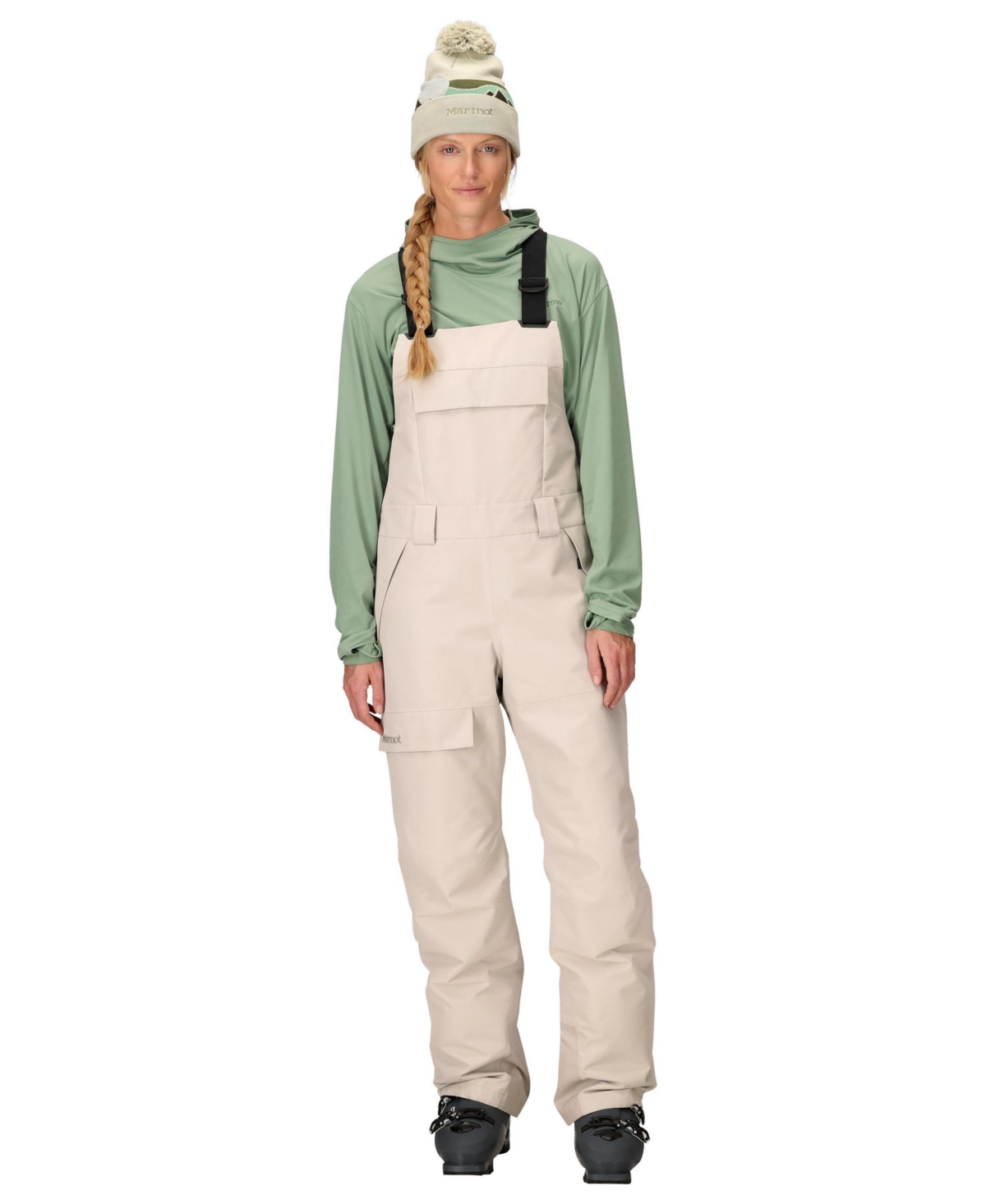 Marmot Women's Insulated Bib Overalls In Brown