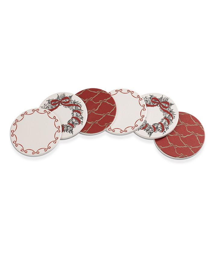 Christmas Stone Coasters, Set of 6