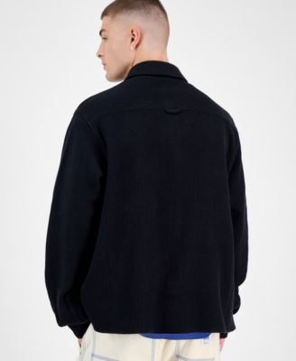 Ekynone Oversized Long Sleeve Corduroy Button-Front Shirt-Jacket