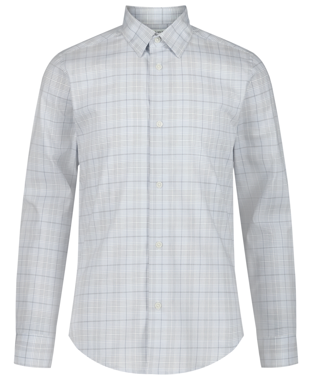 Calvin Klein Boys 8-20 Long Sleeve Tonal Plaid Dress Shirt