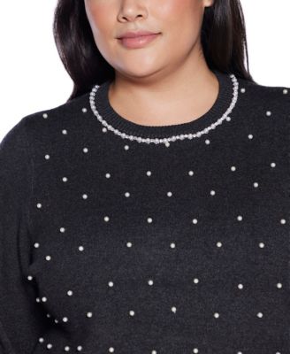 Plus Size  Front-Embellished Sweater