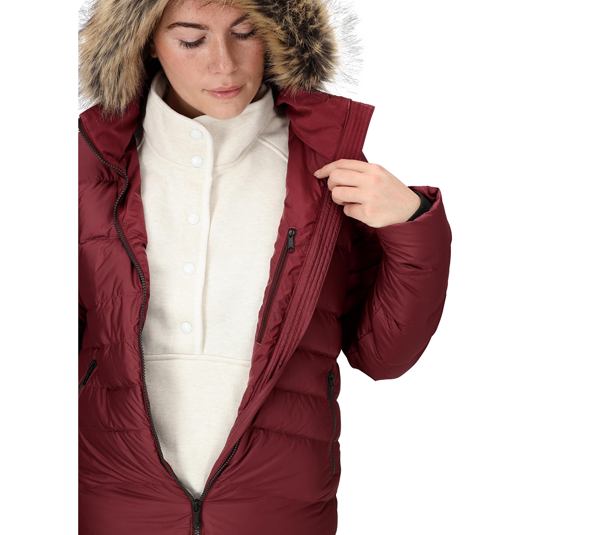 Marmot Women's Ithaca Hooded Faux-Fur-Trim Jacket