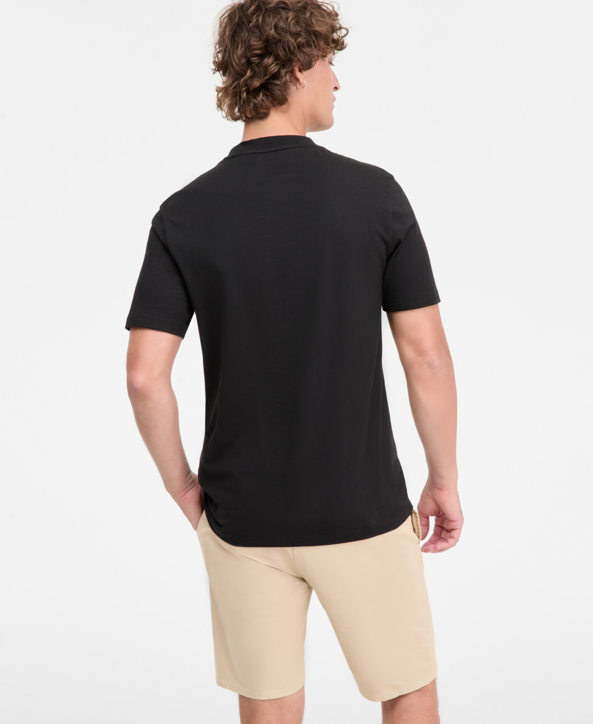 Hugo Boss Men's Dugolini Short-Sleeve Embroidered Logo Birds Cotton T-Shirt