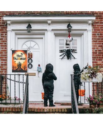 Halloween Pumpkin String Light with Garden Flag Full Moon Jack O Lantern Outdoor Yard Decorations 2025