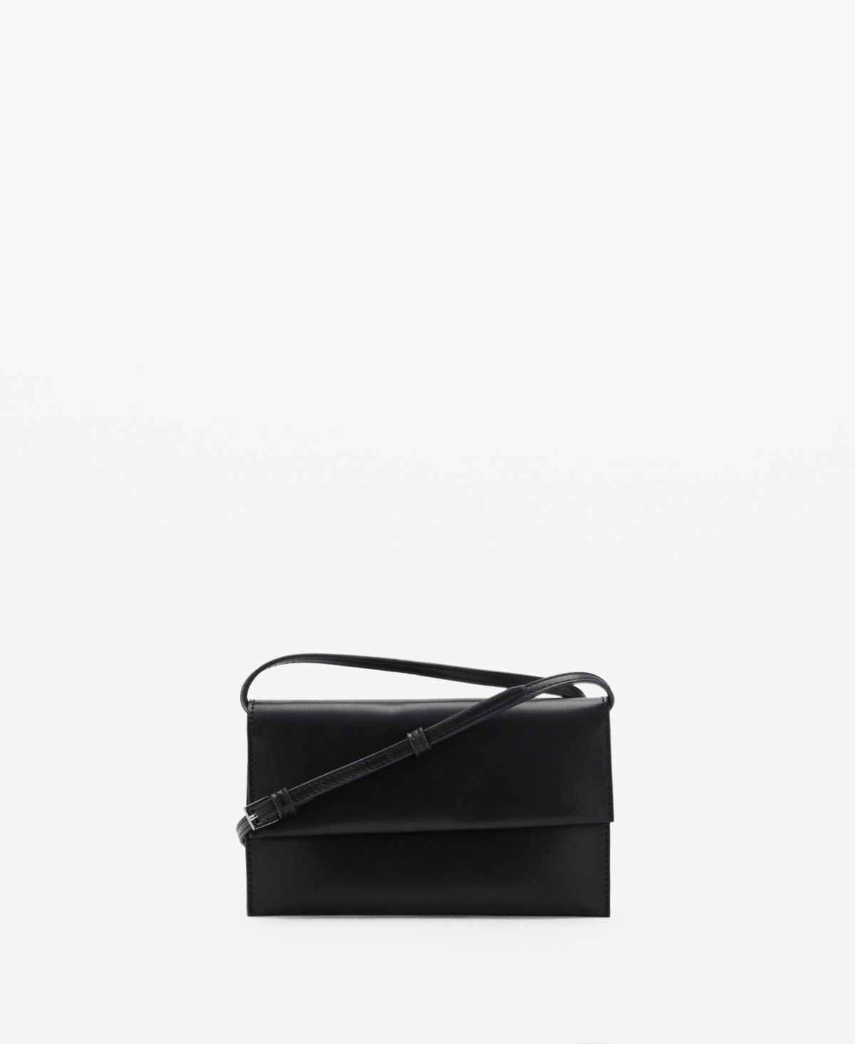 Mango Women's Flap Crossbody Bag In Black