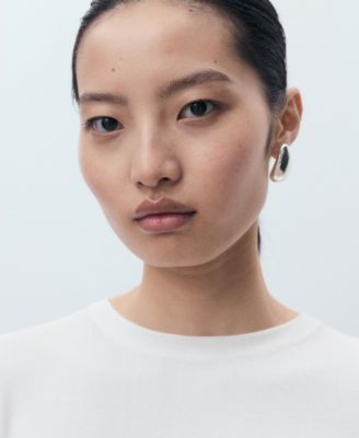 Women's Short-Sleeved Knitted Cotton Sweater