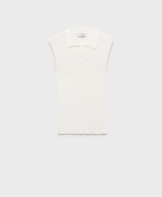 Women's Polo-Neck Knitted Top