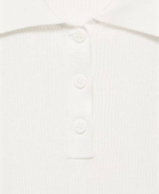 Women's Polo-Neck Knitted Top