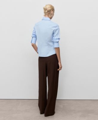 Women's Slim-Fit Poplin Shirt