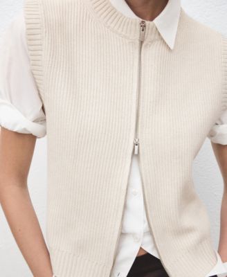 Women's Zipper Knitted Gilet