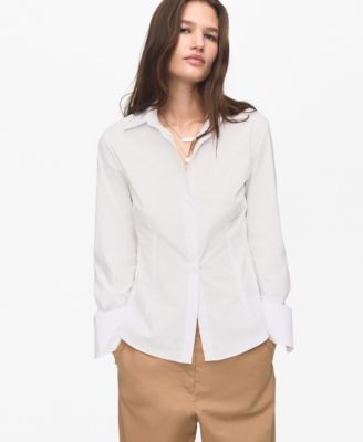 MANGO - Women's Slim-Fit Poplin Shirt
