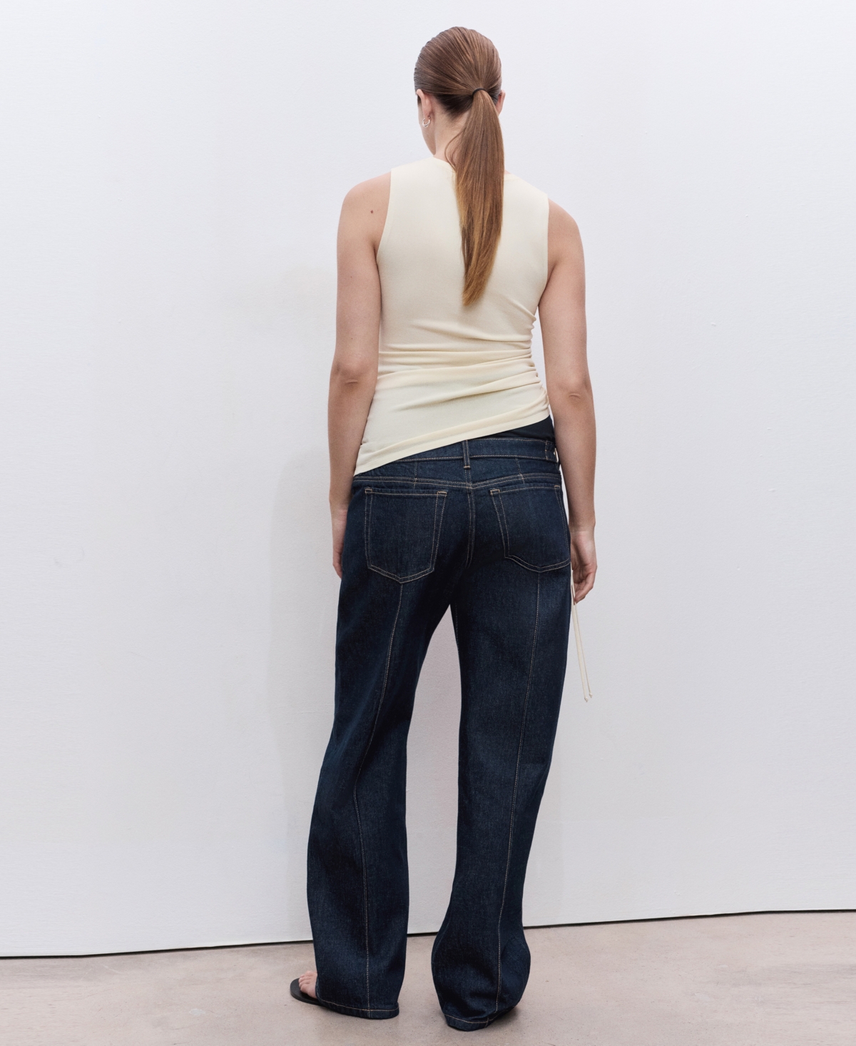 Mango Women's Stitching Detail Straight-Leg Maternity Jeans