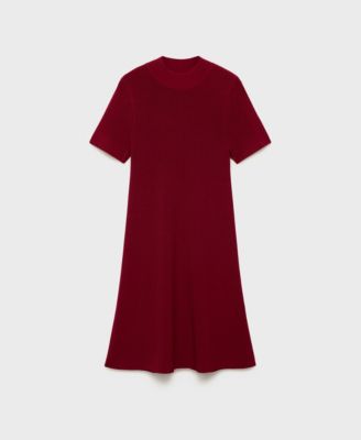 Women's Perkins-Neck Knitted Dress