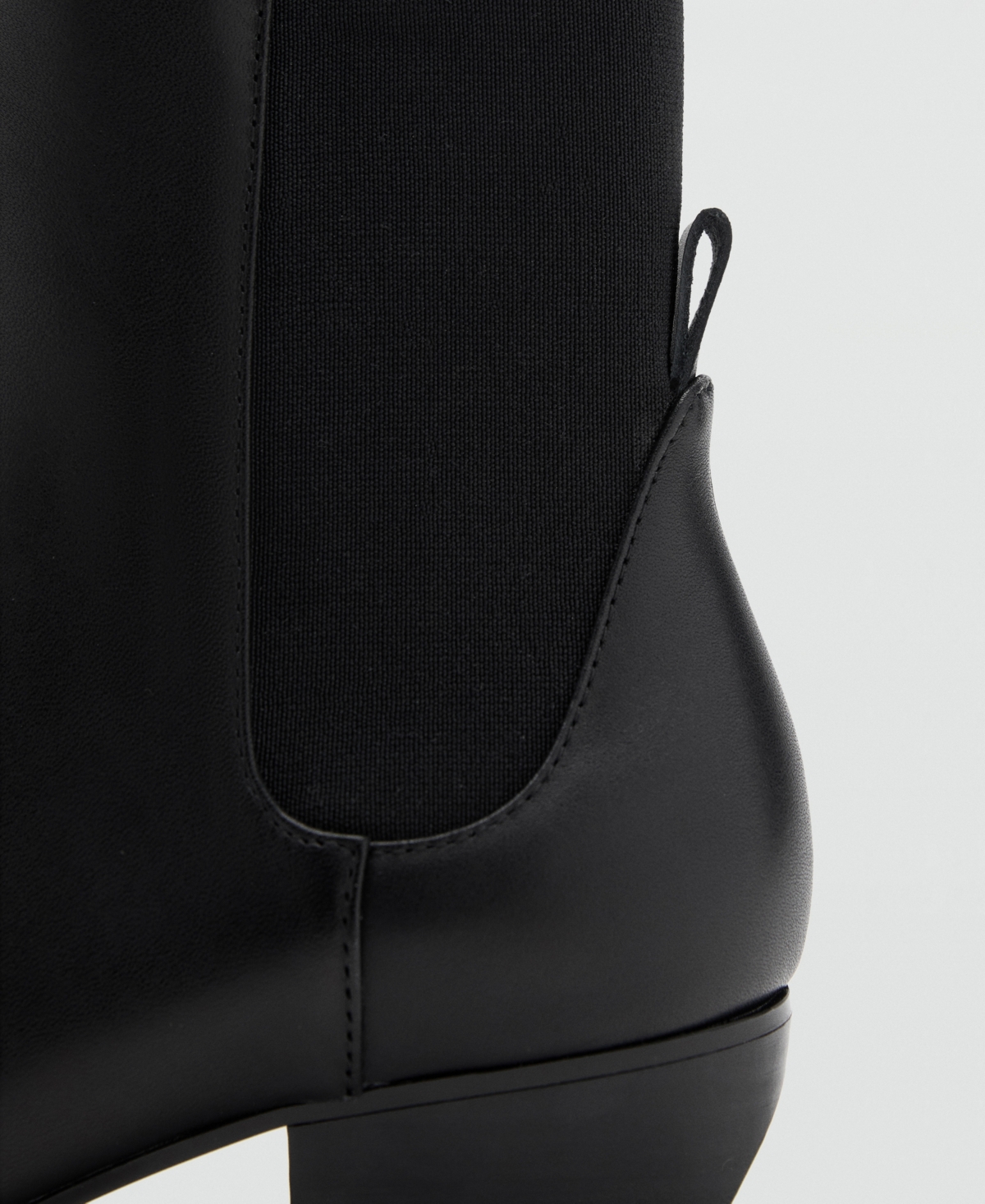 Mango Women's Leather Heeled Boots In Black