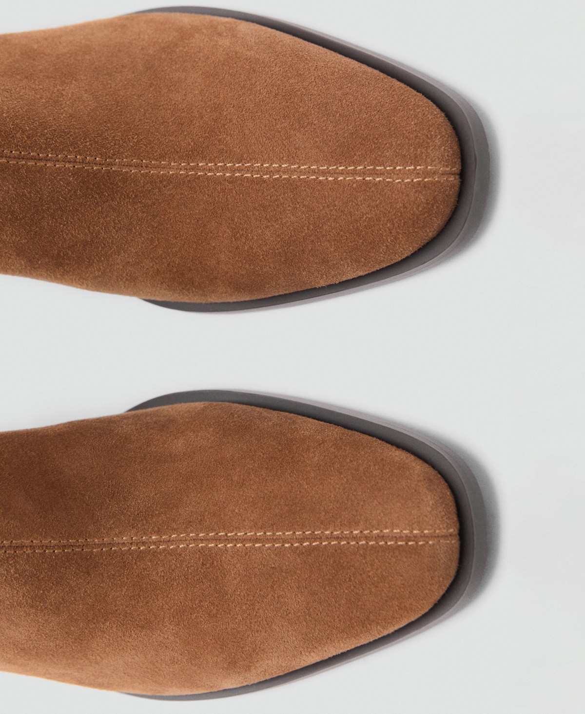 Mango Women's Block Heel Suede Leather Ankle Boots In Brown