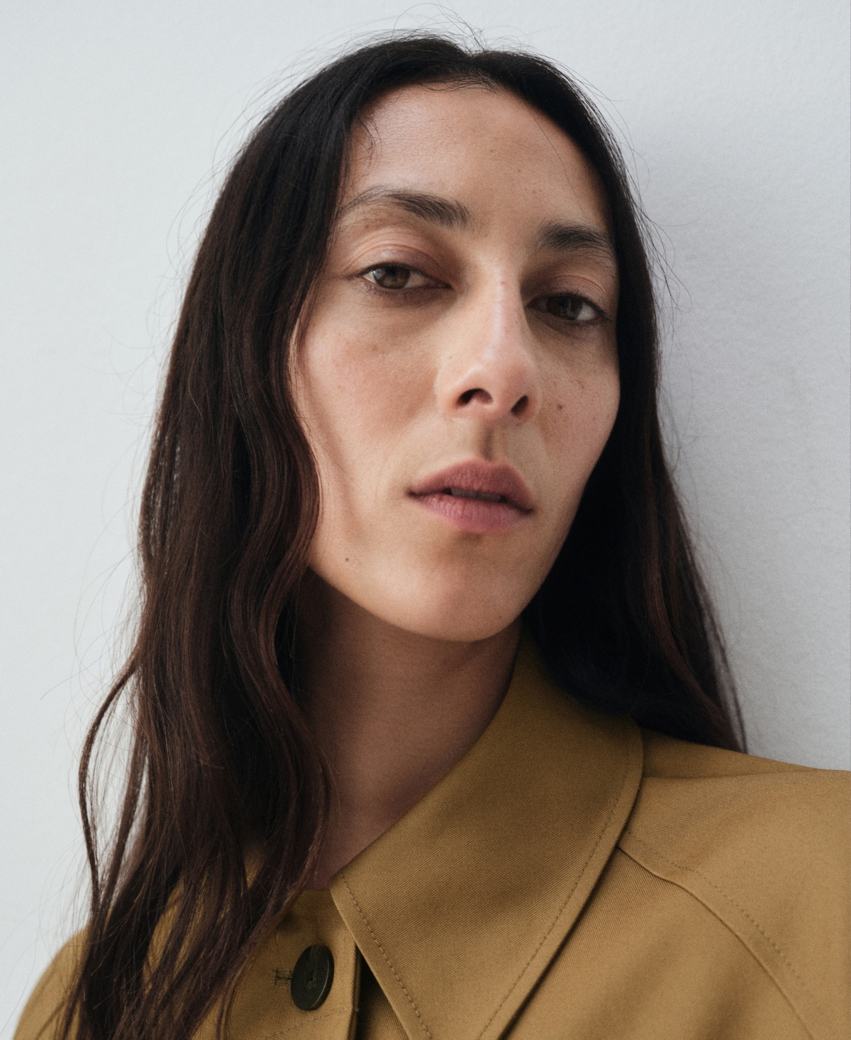 Mango Longline Cotton Trench Coat In Brown